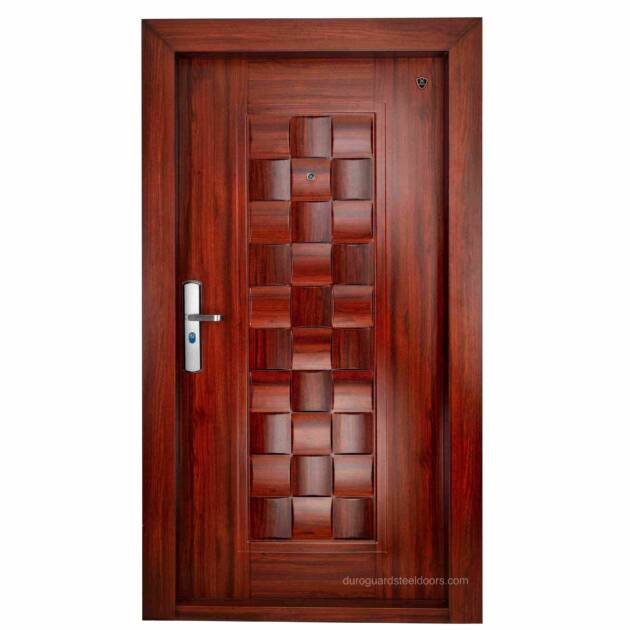 DG708 – Royal Series Steel Door with Premium Basket Weave Panel Design