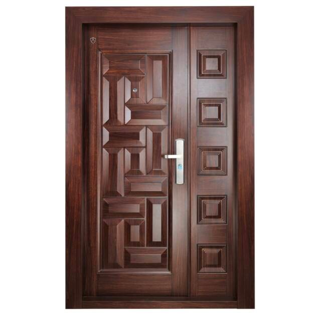 DG702 – Royal Series Steel Door with Designer Side Panel & 3D Carved Finish
